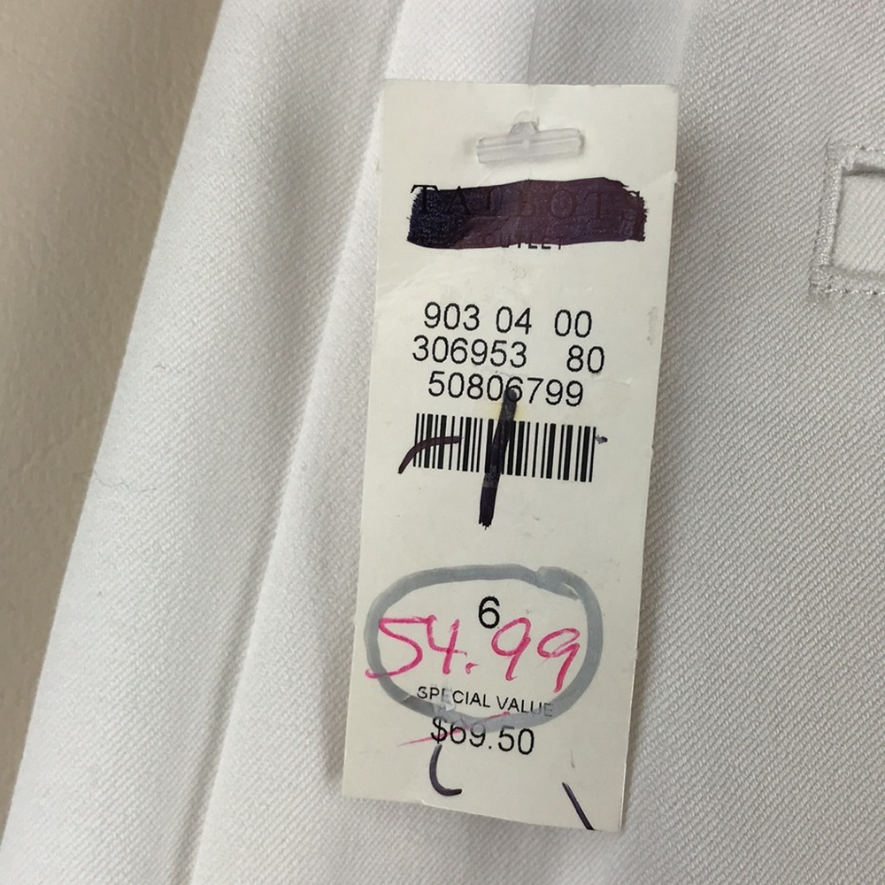 TALBOTS Cropped White Pants NWT - Picture 8 of 12